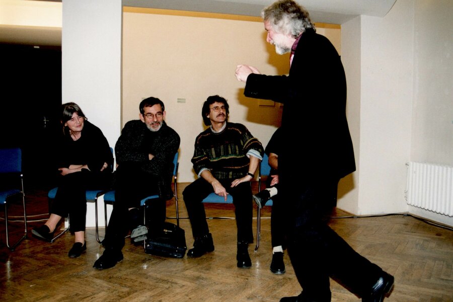 zleva Eva Tálská, Miloš Štědroň, Pavel Zatloukal, Petr Oslzlý; foto: Anna Pecková